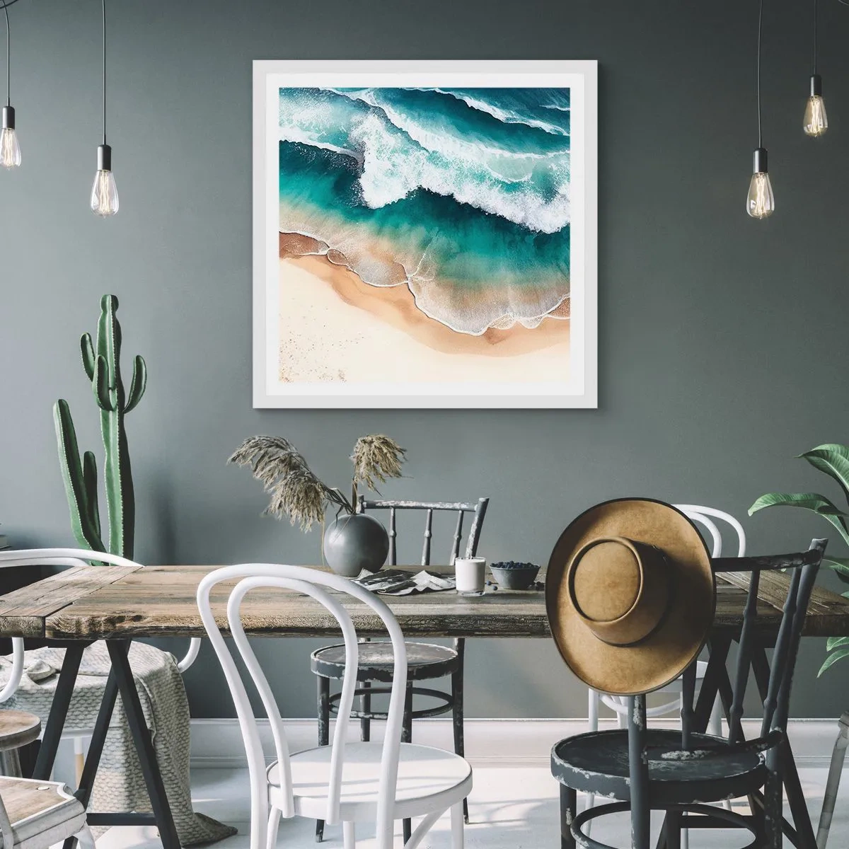 Poster in white frmae - Eternal Encounter - 30x30 cm