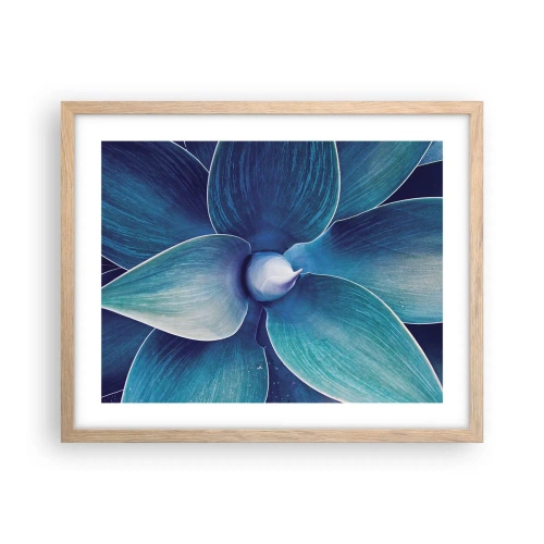 Poster in light oak frame - Blue from the Sky - 50x40 cm