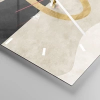 Clock face with lines