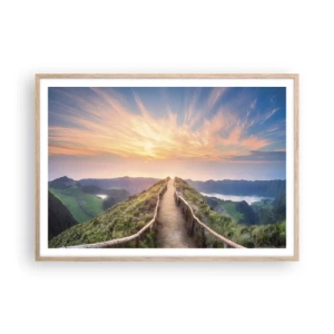 Poster in light oak frame - Close to Heaven - 100x70 cm
