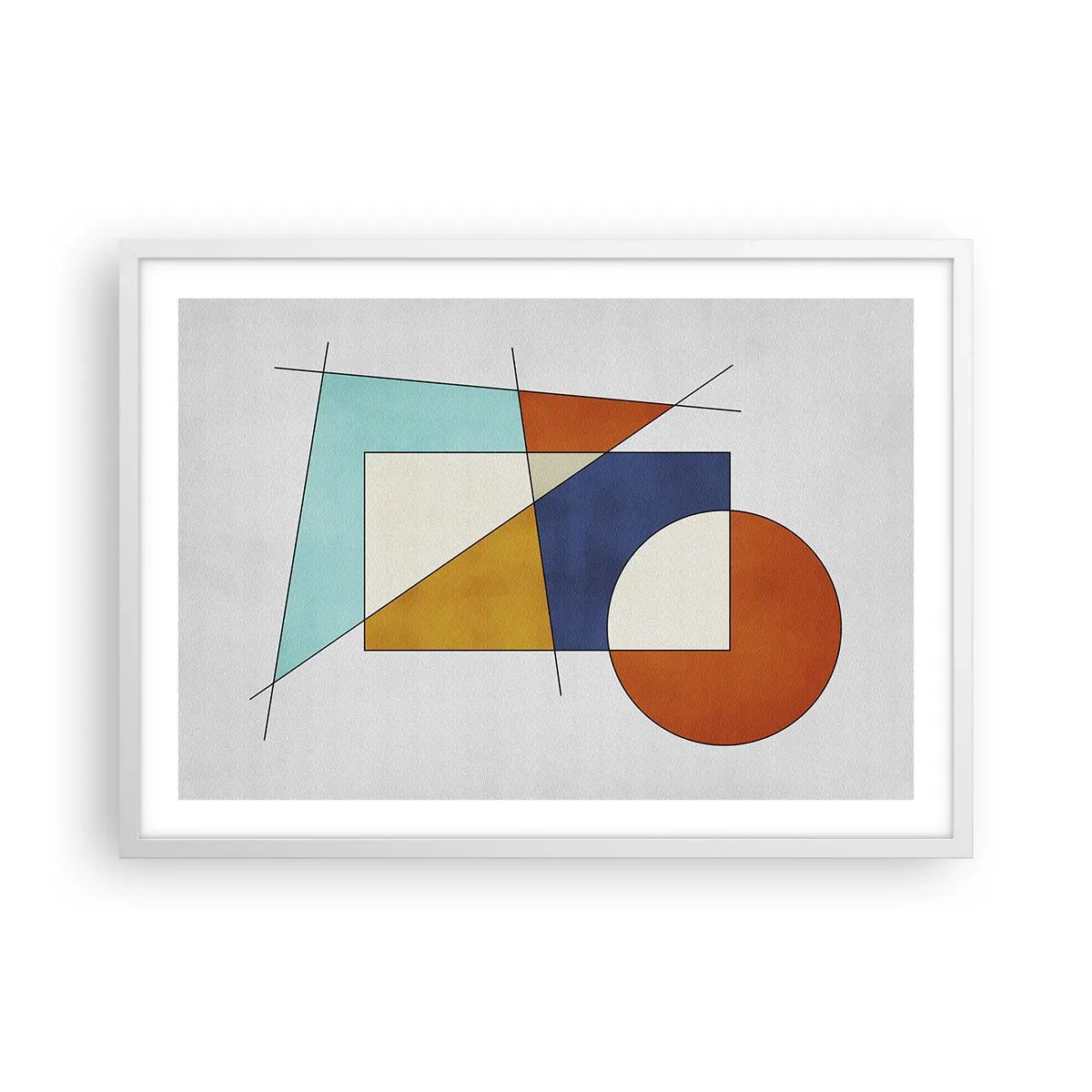 Poster in white frmae - Abstract: Modernist Fun - 70x50 cm