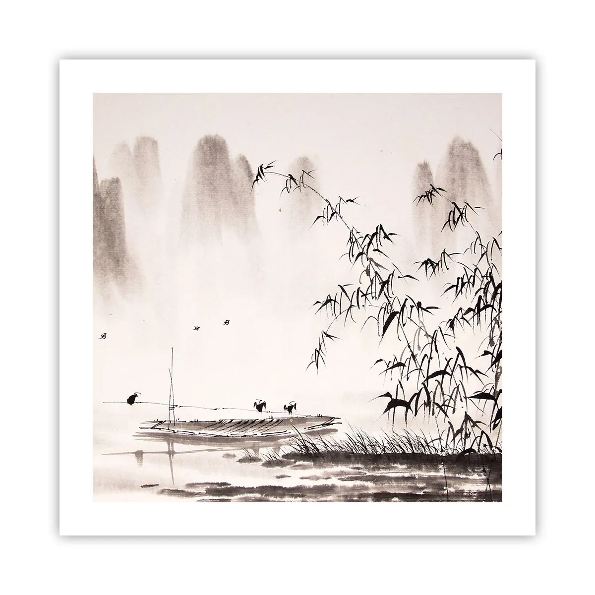 Poster - Quiet As a Rice Field - 50x50 cm