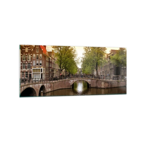 Glass picture - By Boat or by Bike? - 120x50 cm