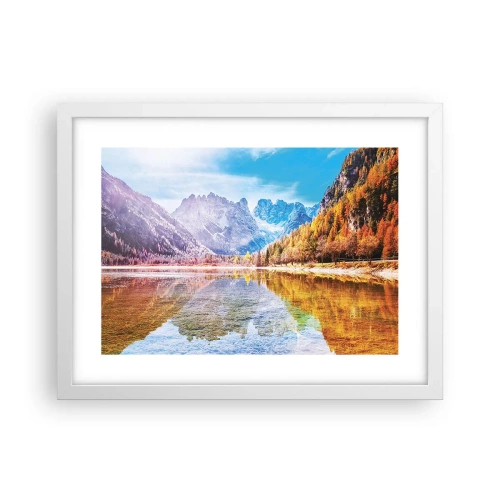 Poster in white frmae - It's Autumn in the Mountains - 40x30 cm