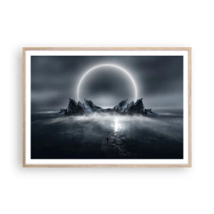 Poster in light oak frame - The End of a Story - 100x70 cm