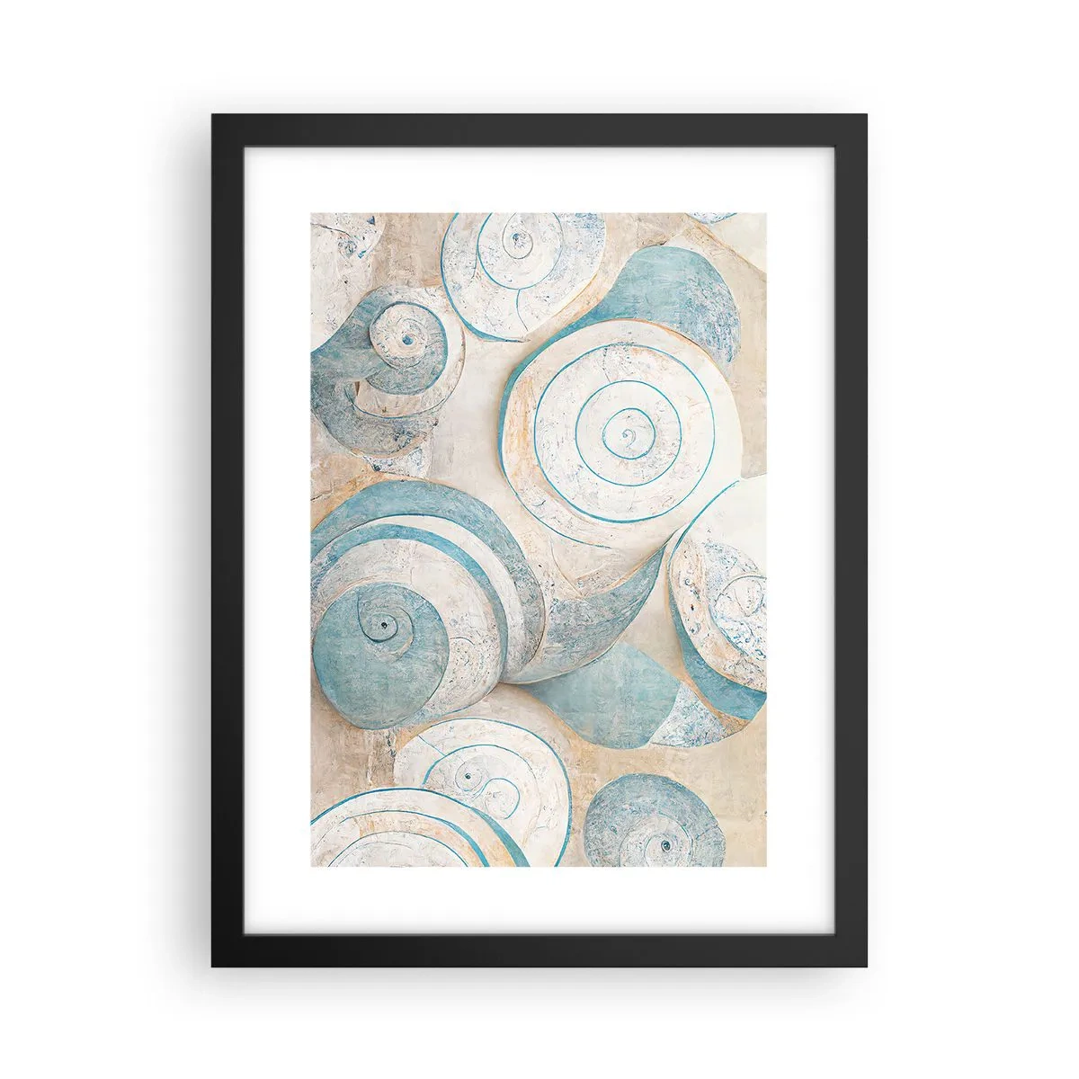 Poster in black frame - What Does a Shell Hide? - 30x40 cm