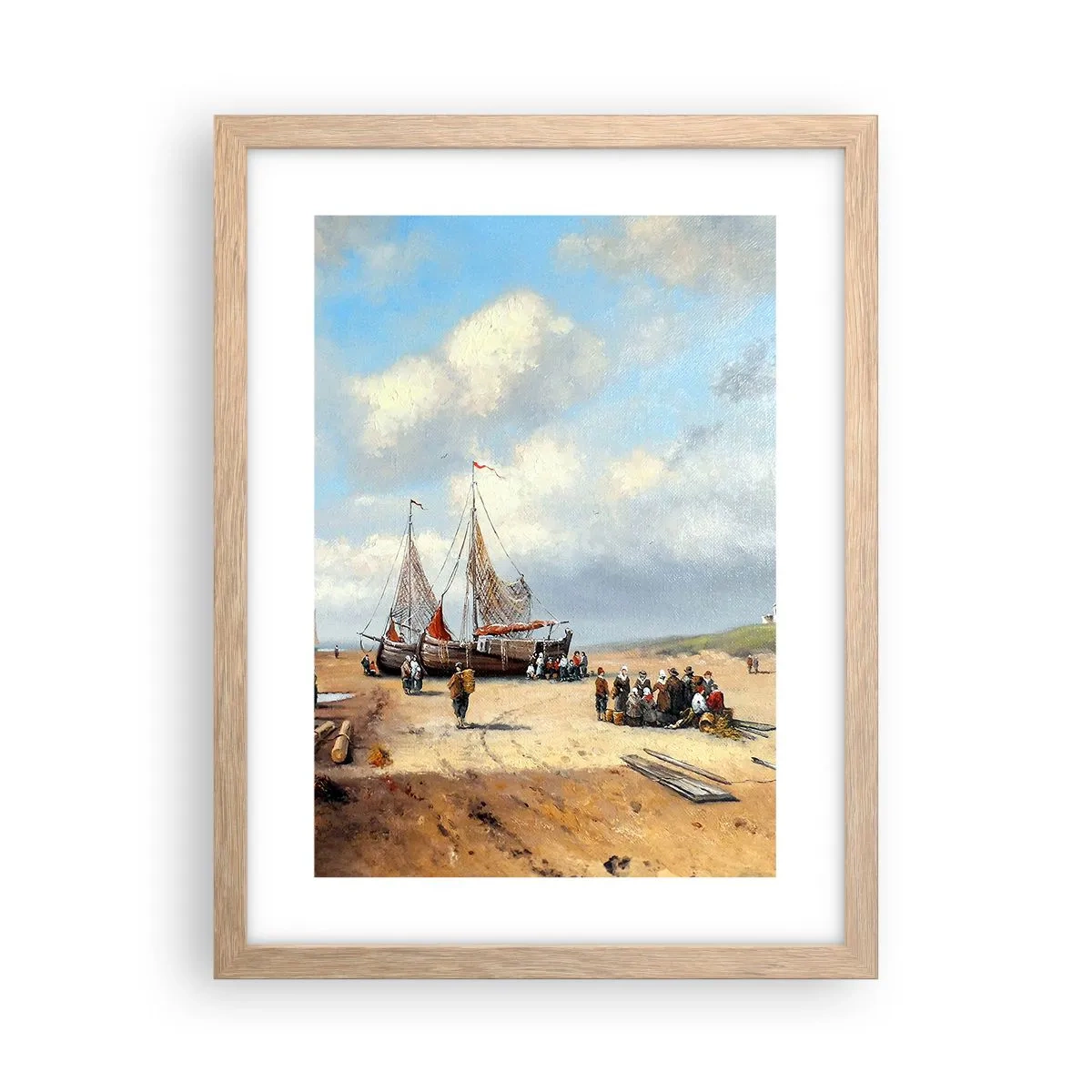 Poster in light oak frame - After a Successful Catch - 30x40 cm