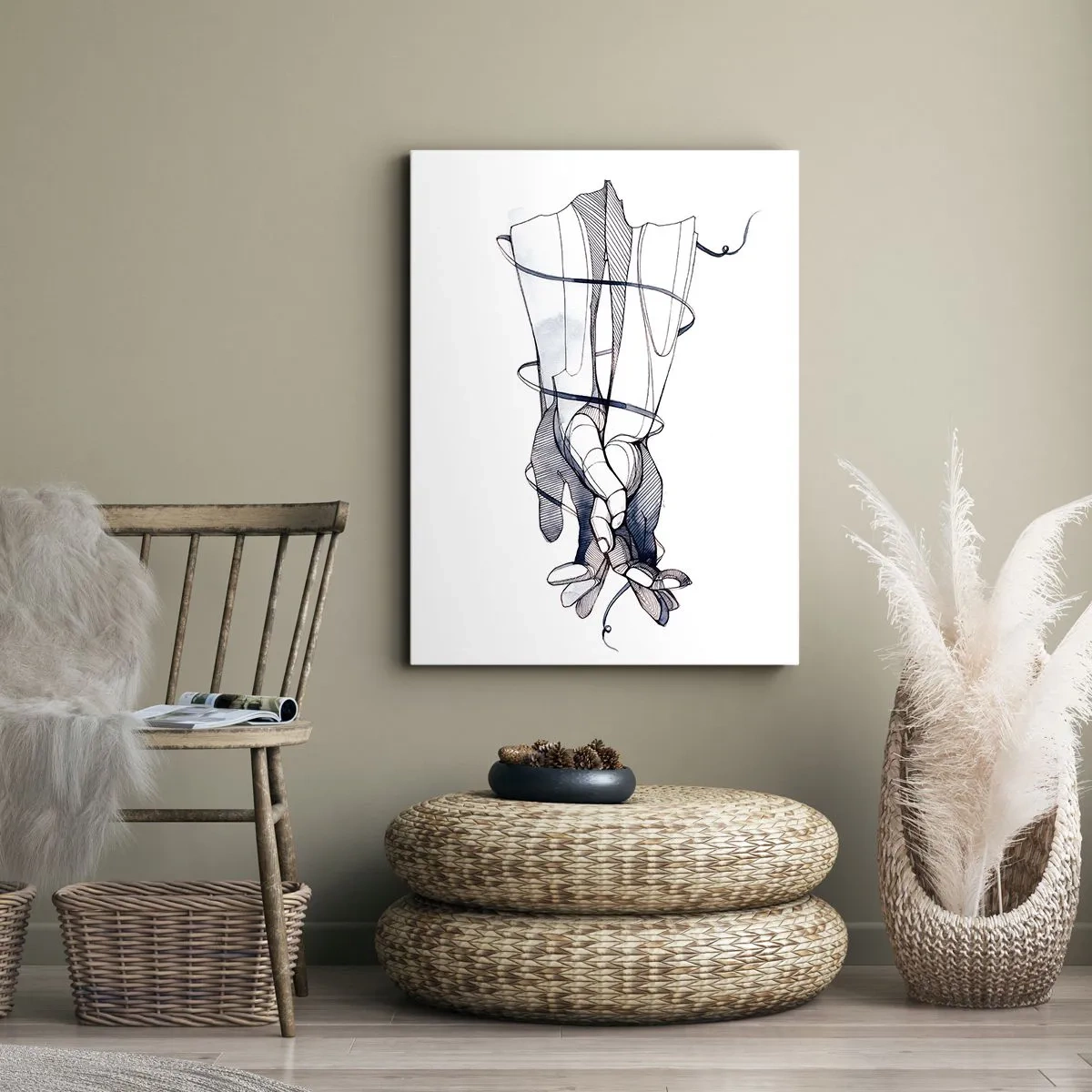 Canvas picture - Study of Touch - 50x70 cm