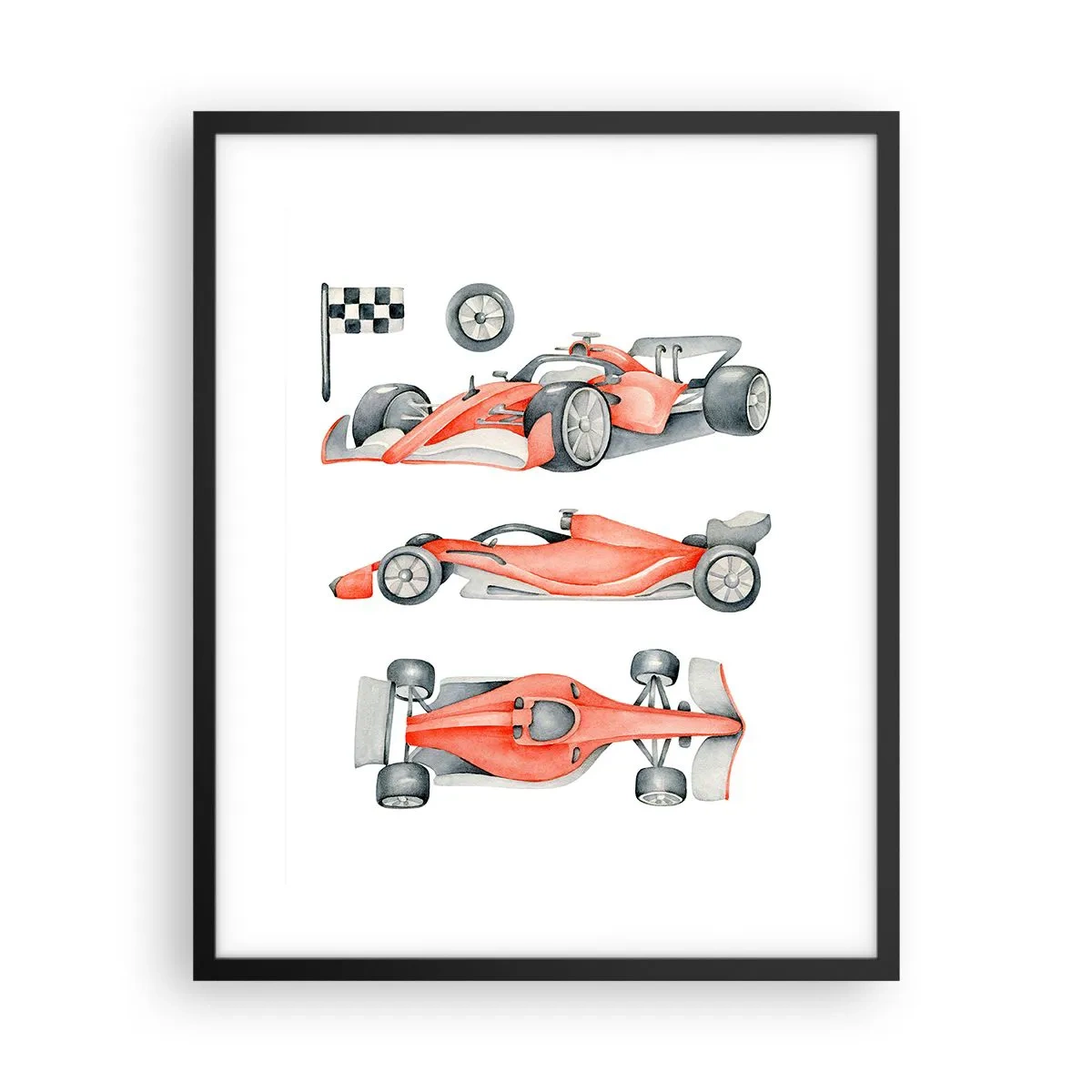 Poster in black frame - Race for the Dreams - 40x50 cm