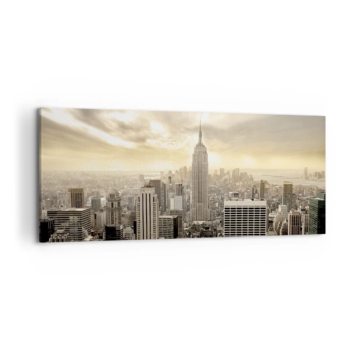 Canvas picture - New York Woven in Grey - 120x50 cm
