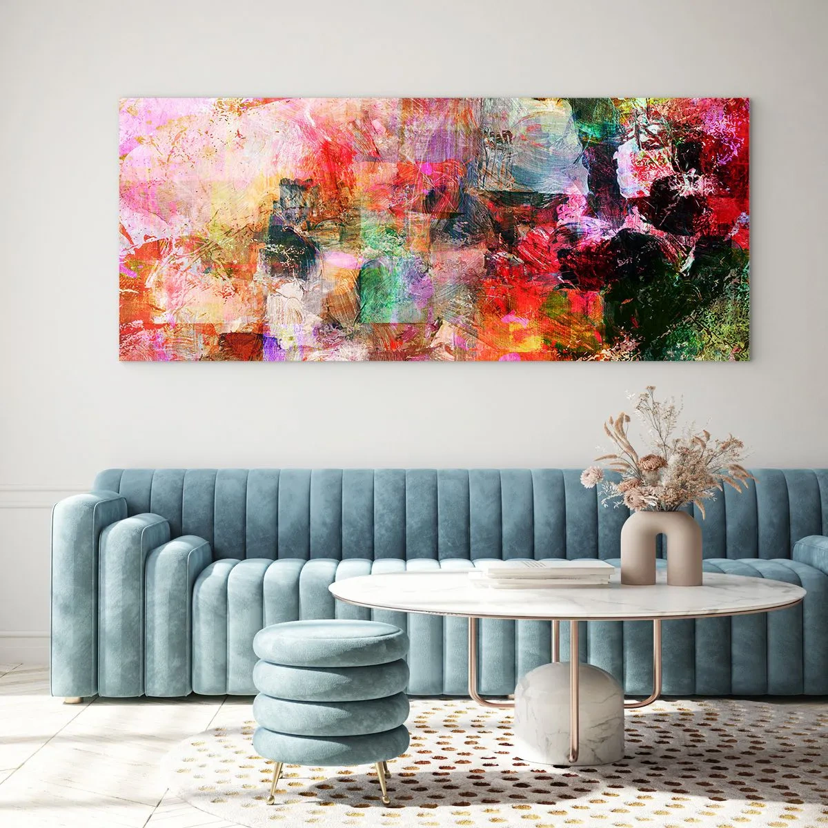 Glass picture - Journey through Pink - 90x30 cm