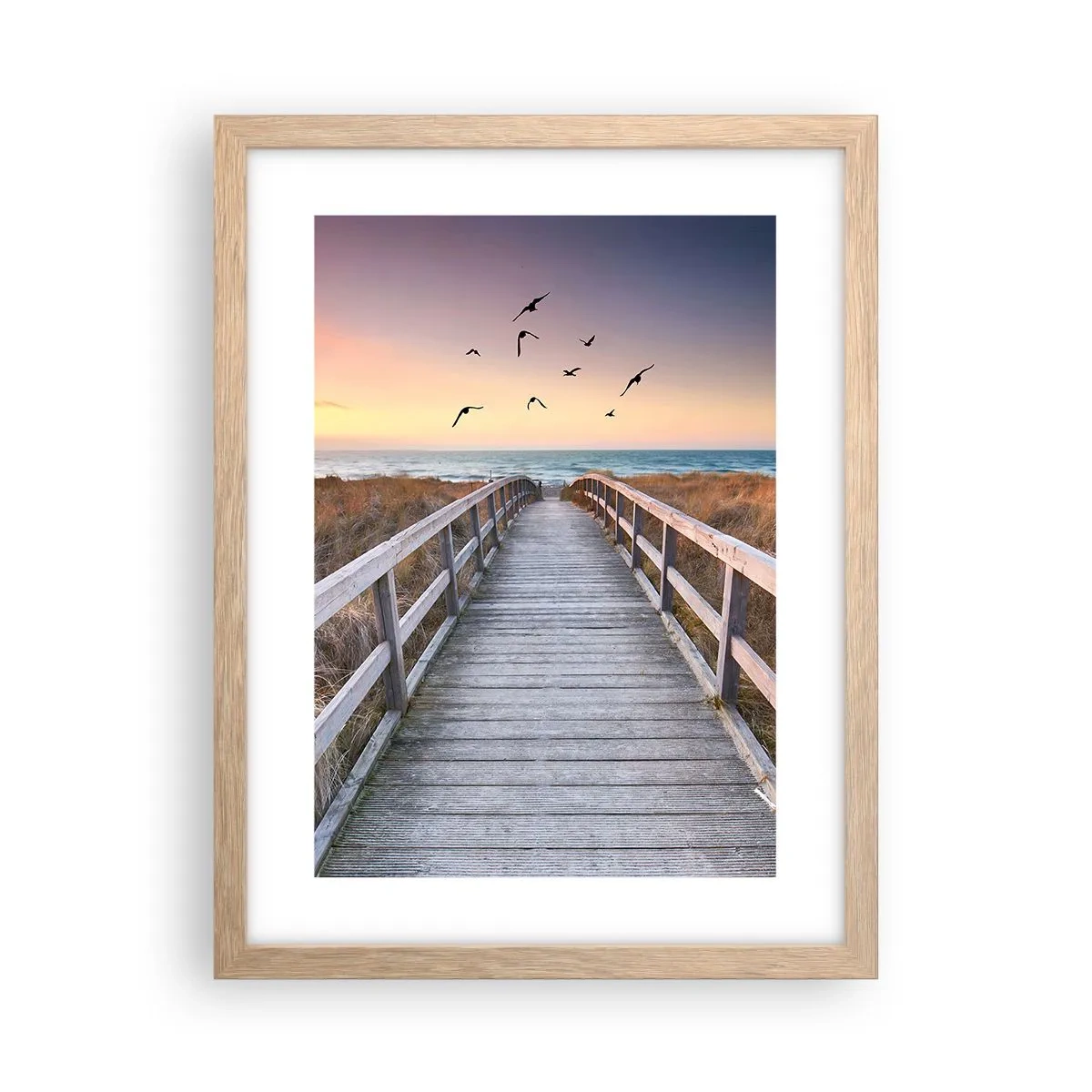 Poster in light oak frame - Space of Highs - 30x40 cm