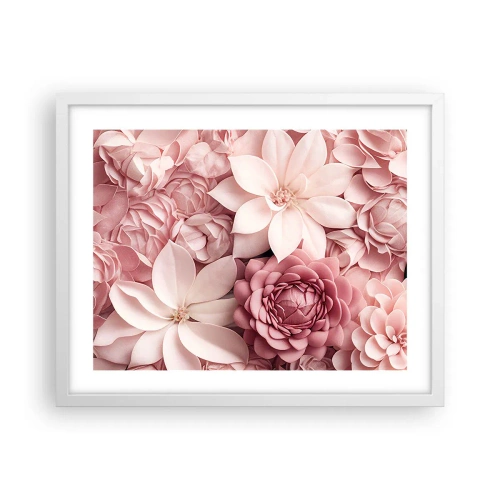 Poster in white frmae - In Pink Petals - 50x40 cm