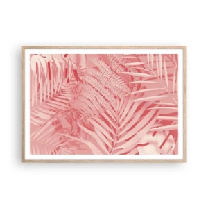 Poster in light oak frame - Pink Concept - 100x70 cm
