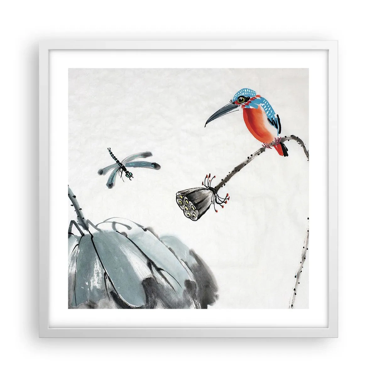 Poster in white frmae - Life of a Meadow - 50x50 cm