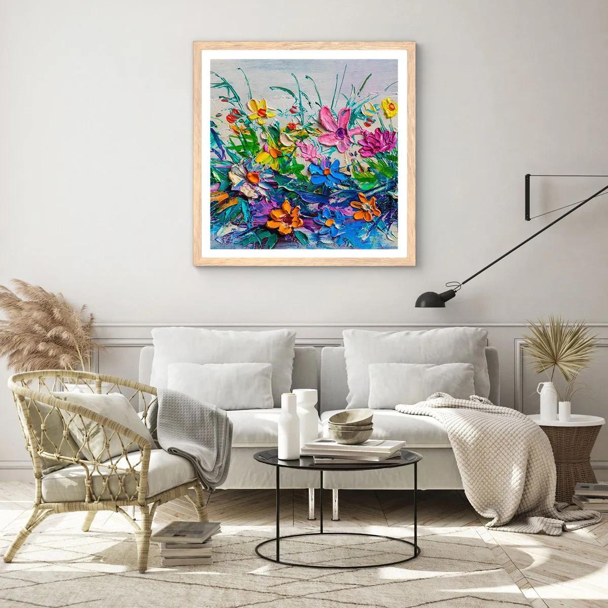 Poster in light oak frame - Not So Still Nature - 40x40 cm