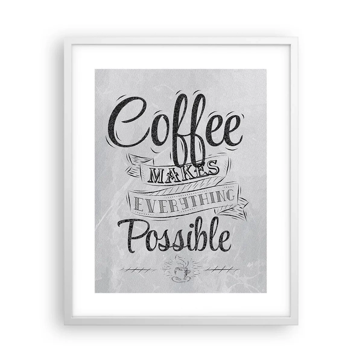 Poster in white frmae - How Not to Love Coffee - 40x50 cm