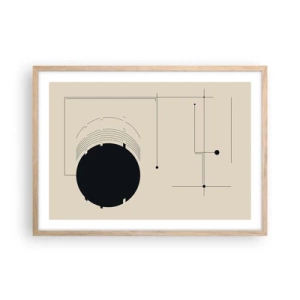 Poster in light oak frame - Springy and Dynamic Composition - 70x50 cm