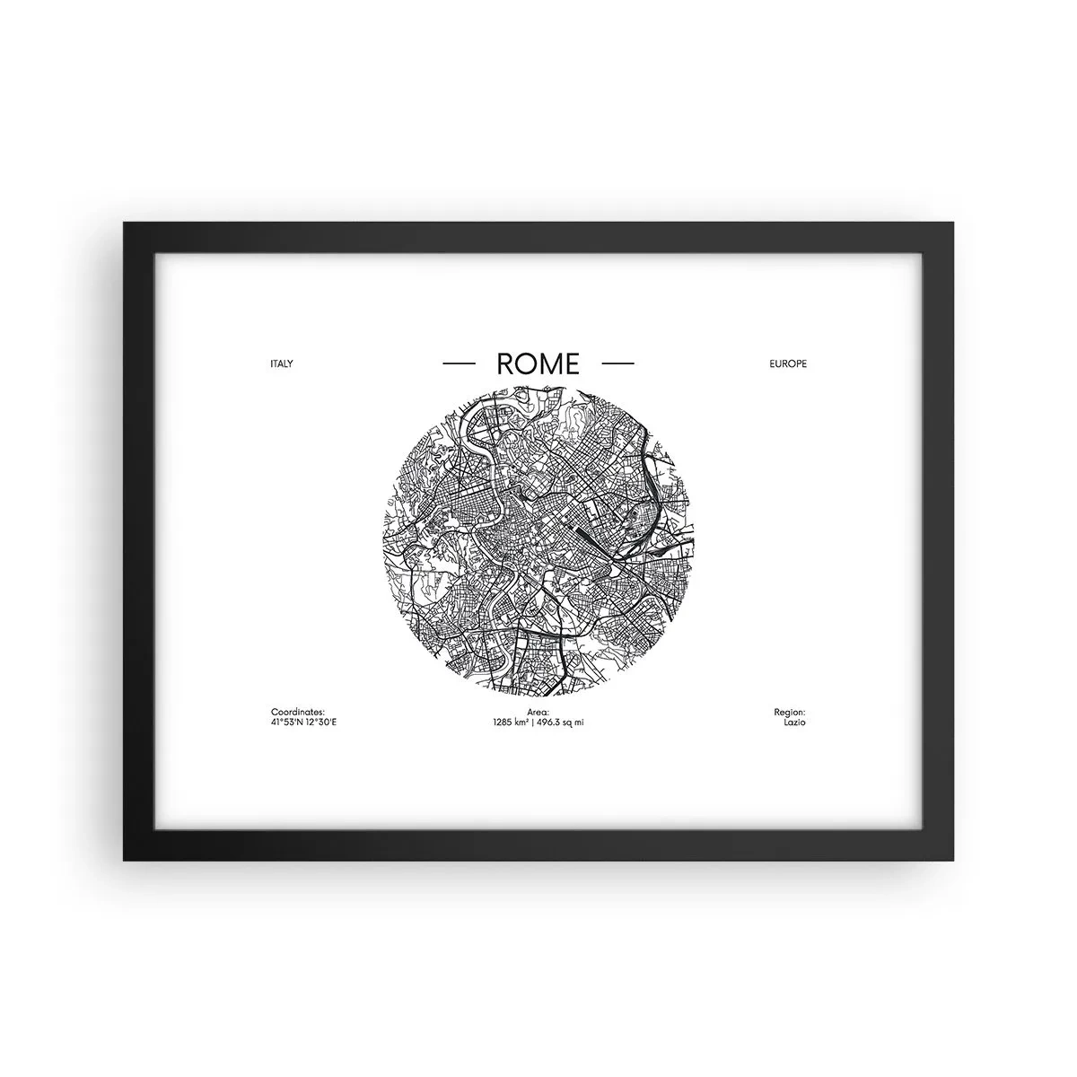 Poster in black frame - Anatomy of Rome - 40x30 cm