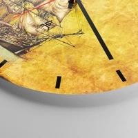 Clock face with lines