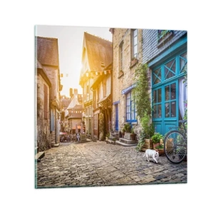 Glass picture - White Spirit of a Town - 40x40 cm