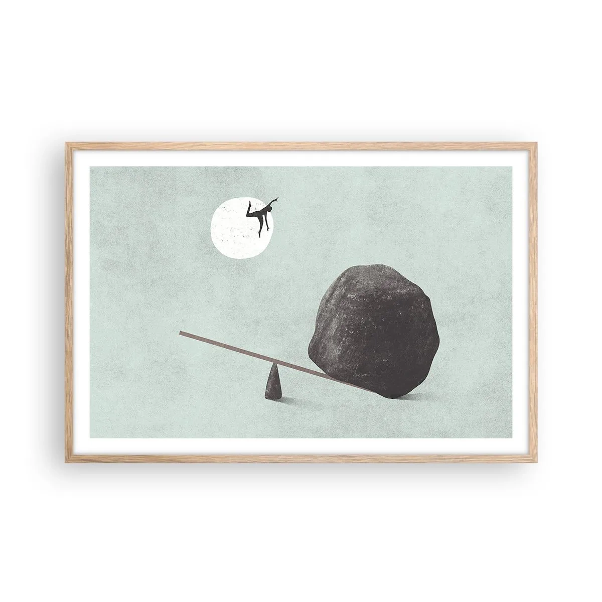 Poster in light oak frame - Dream Come True - 91x61 cm