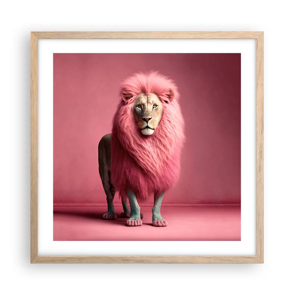 Poster in light oak frame - And You're Not Scared Anymore - 50x50 cm