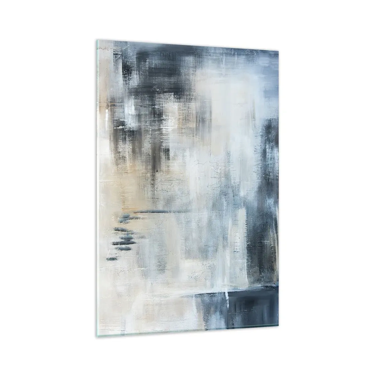 Glass picture - Behind the Curtain of Blue - 80x120 cm