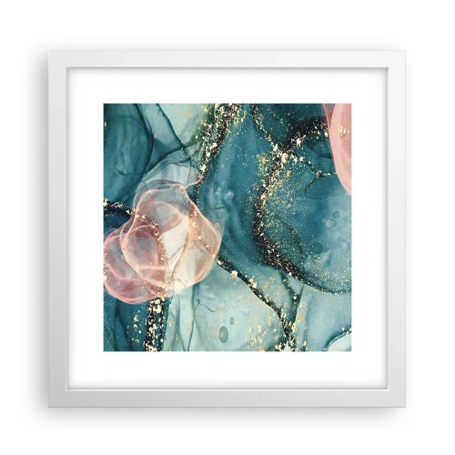 Poster in white frmae - Silm Blue, Tulle Pink - 30x30 cm