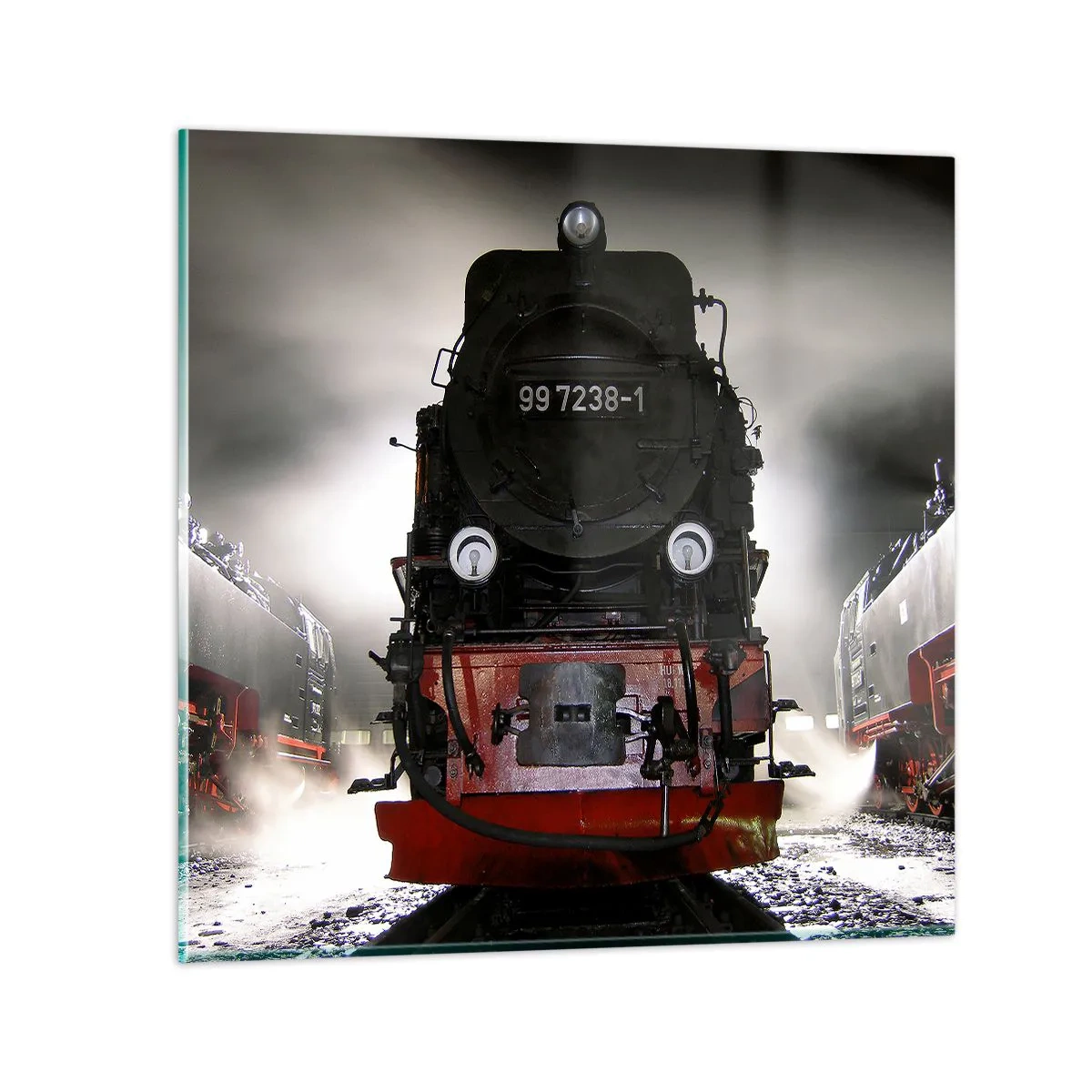 Glass picture - Standing and Wheezing, Panting and Blowing - 50x50 cm