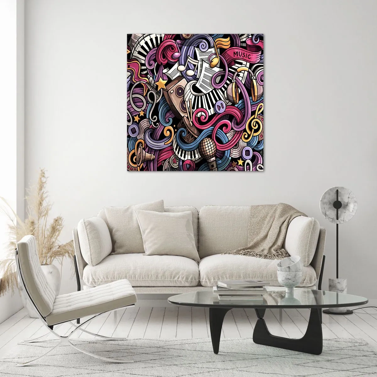 Glass picture - Complicated Melody - 50x50 cm