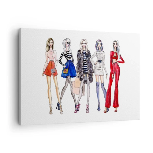 Canvas picture - Stylish illustrations of fashion silhouettes - 70x50cm - Every Week Fashion Week - Modern wall decoration for the living room and bedroom ARTTOR