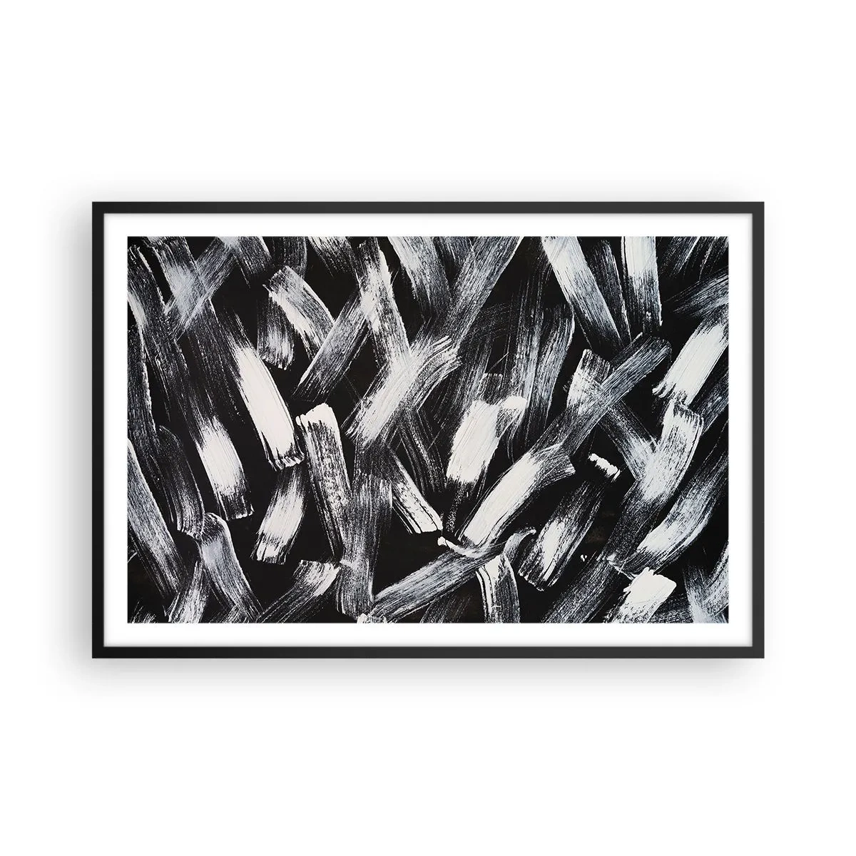 Poster in black frame - Abstract in Industrial Spirit - 91x61 cm