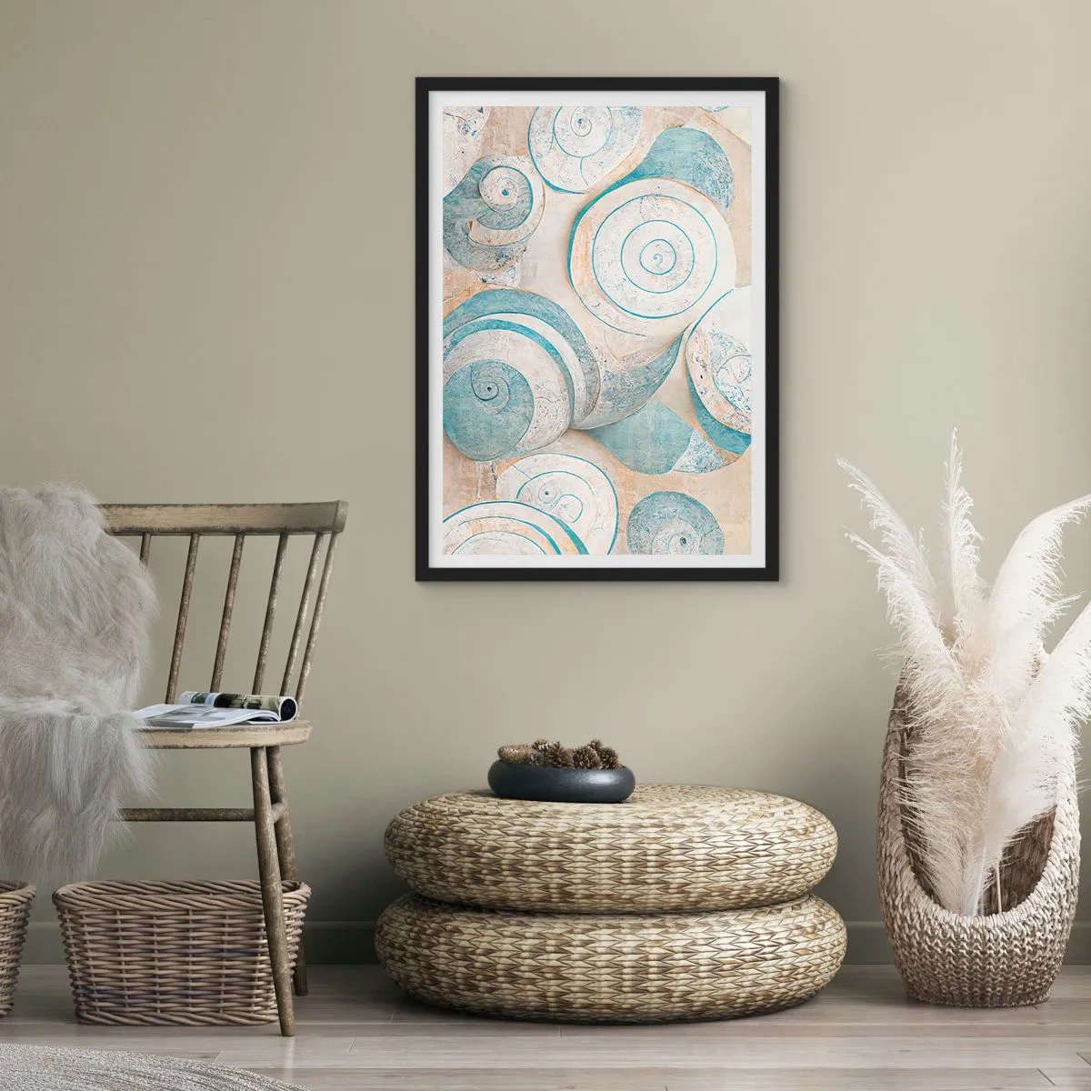 Poster in black frame - What Does a Shell Hide? - 61x91 cm