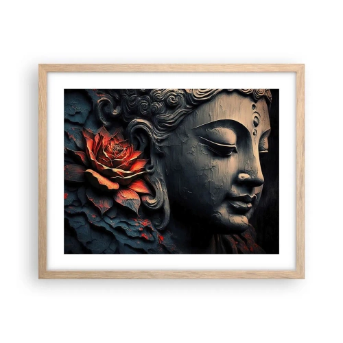 Poster in light oak frame - In Harmony with the World - 50x40 cm