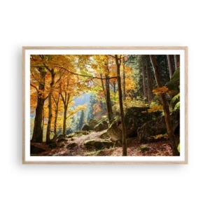 Poster in light oak frame - Time for Rest - 100x70 cm