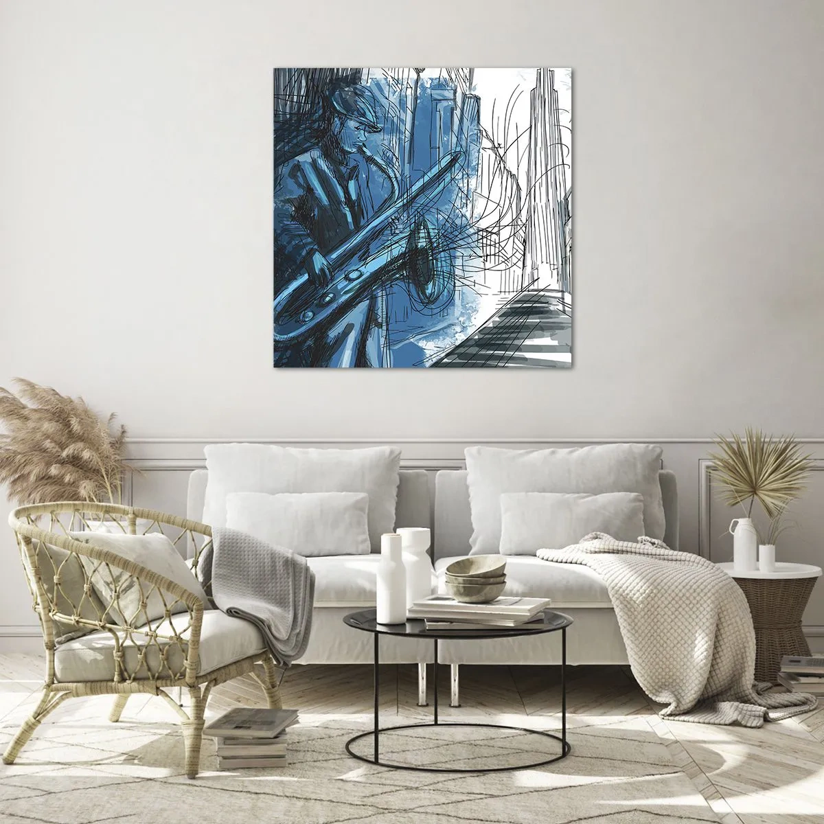 Glass picture - City Rhapsody - 50x50 cm