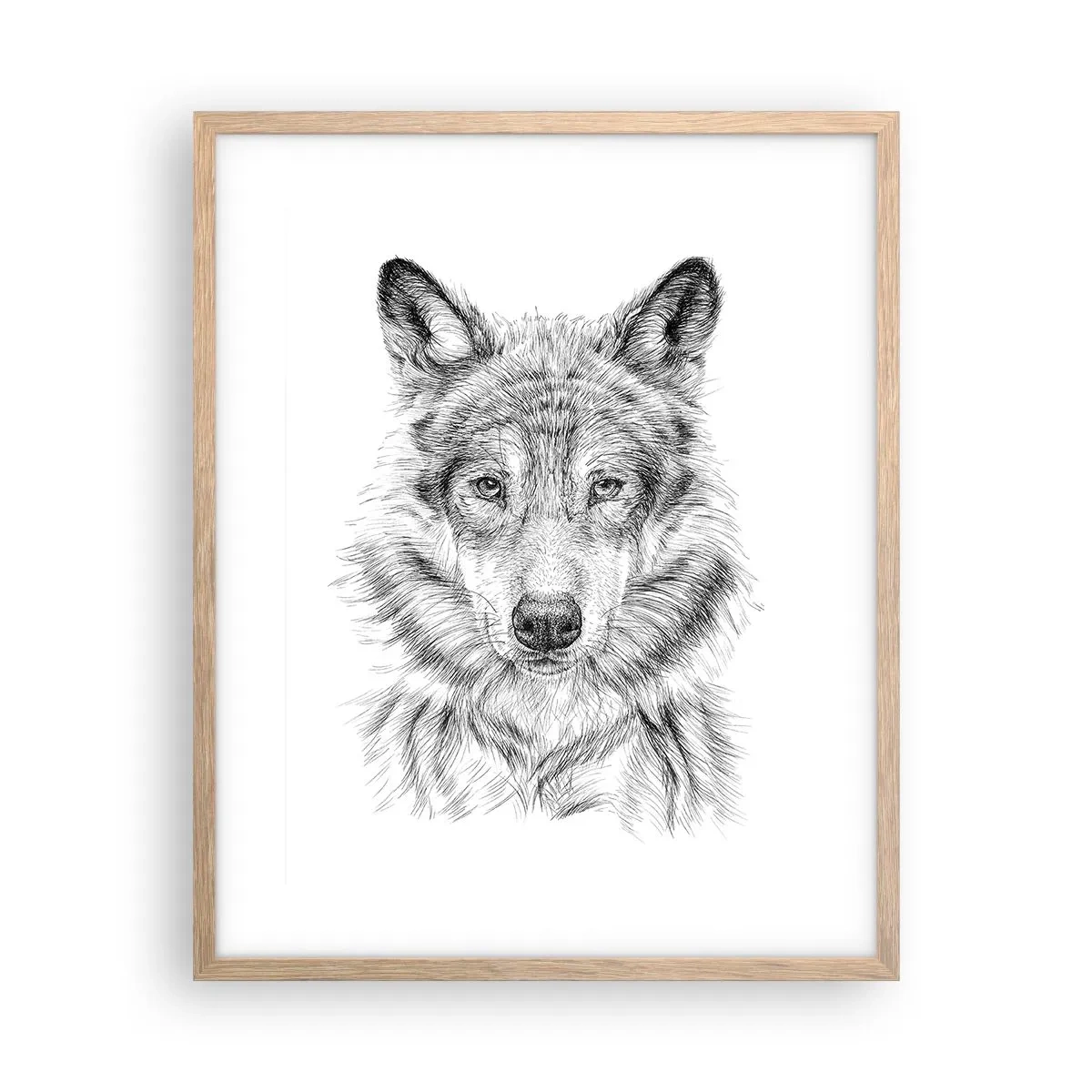 Poster in light oak frame - Born Leader - 40x50 cm