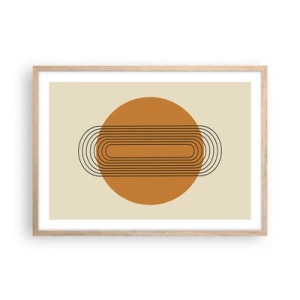 Poster in light oak frame - Perfect Plan - 70x50 cm