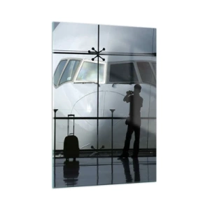 Glass picture - Via a Vis at the Aiport - 50x70 cm