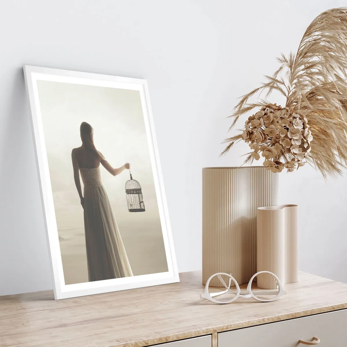 Poster in white frmae - Be Free - 40x50 cm