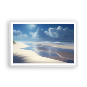 Poster in white frmae - Paradise Holiday - 91x61 cm