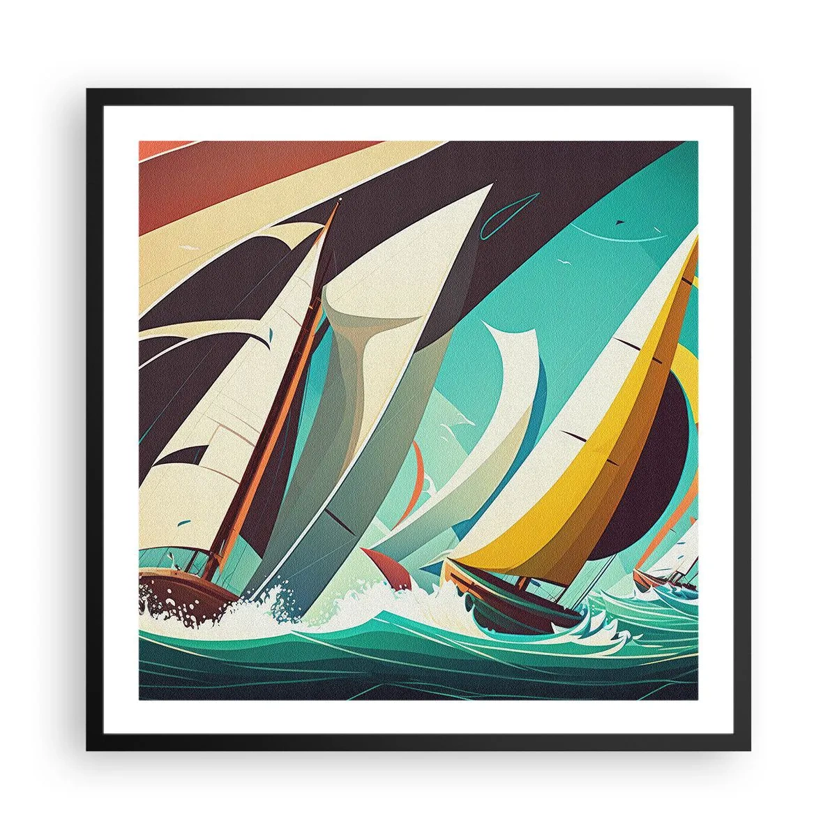 Poster in black frame - Standing Up to Elements - 60x60 cm