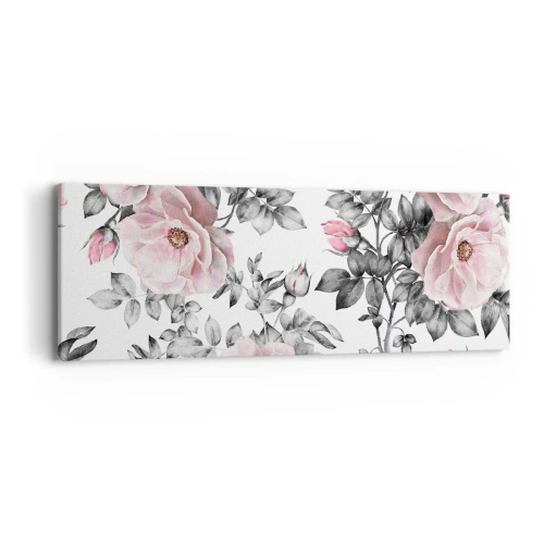 Canvas picture - Getting Lost in Rose Flowers - 90x30 cm