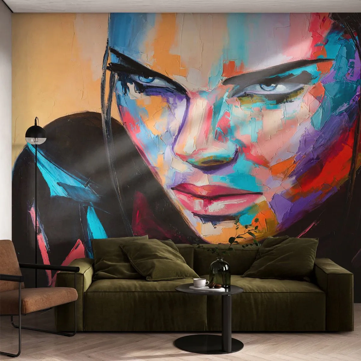 Photo Wallpaper Premium Canvas - Wild at Heart - Woman, Portrait of a Woman, Girl - 500x350 cm