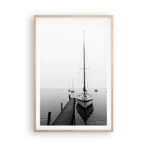 Poster in light oak frame - Ready to Sail away - 61x91 cm