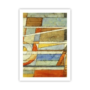 Poster - Cubism on a Construction Site - 50x70 cm