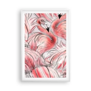 Poster in white frmae - Bird Corps de Ballet - 61x91 cm