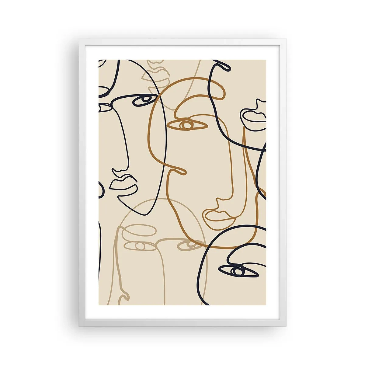 Poster in white frmae - Multiplied Portrait - 50x70 cm