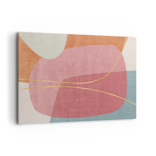 Canvas picture - Pastel Composition with a Golden Note - 100x70 cm